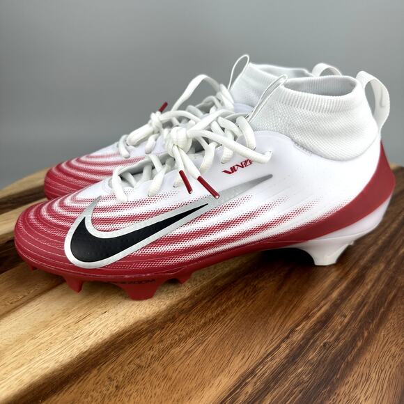 Nike Air Zoom Vapor Pro 1 Football Cleats Men\'s 8.5 White Red HM8850-102 NEW main image 6